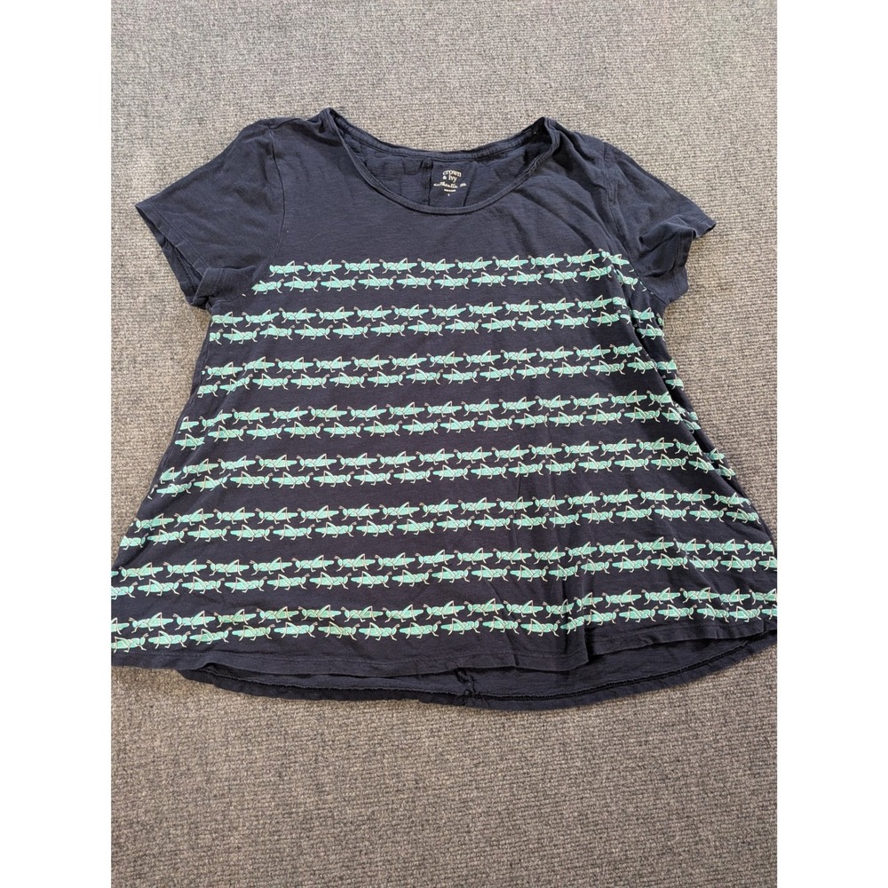Crown & Ivy Grasshopper Print T-Shirt Women Large